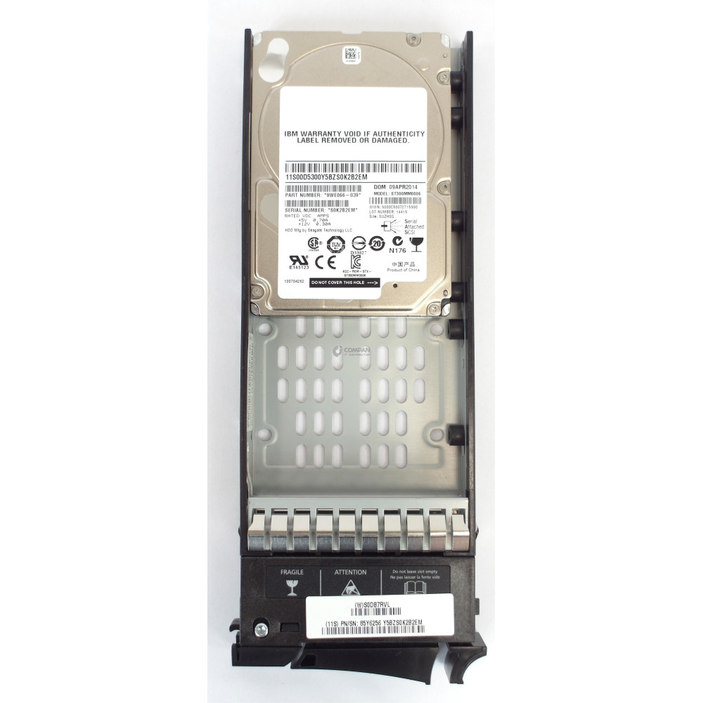 00Y2682 IBM HDD 300GB 10K SAS 6G 2.5" SFF HOT-SWAP FOR STORWIZE V7000